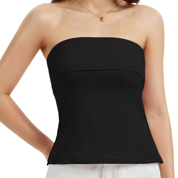 Chic Bustier Tube Top - Large Size, Double Layered Comfort for Summer Nights - Picture 1 of 6